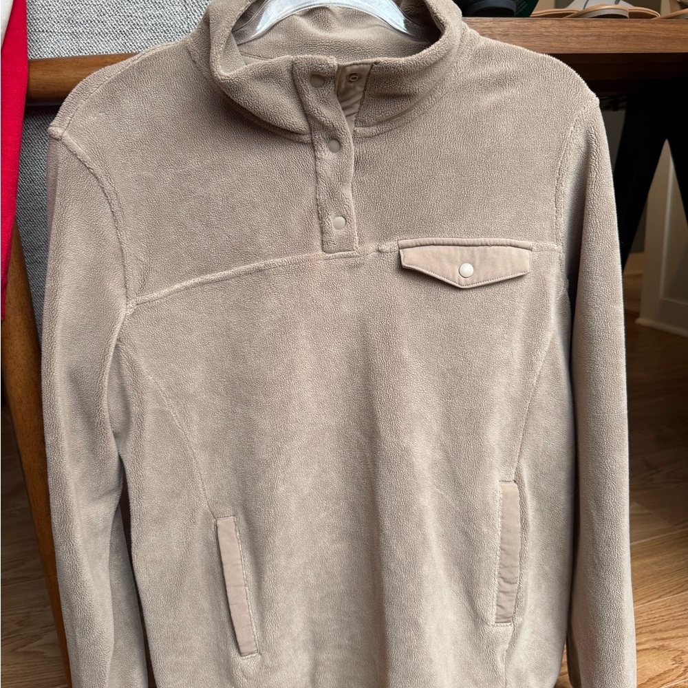 Women’s Tan Quarter Button Up Jacket